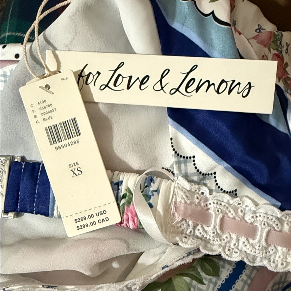 NWT Anthropology FOR LOVE & LEMONS  Daisy Mae Strapless Midi Slip Dress - Picture 10 of 10